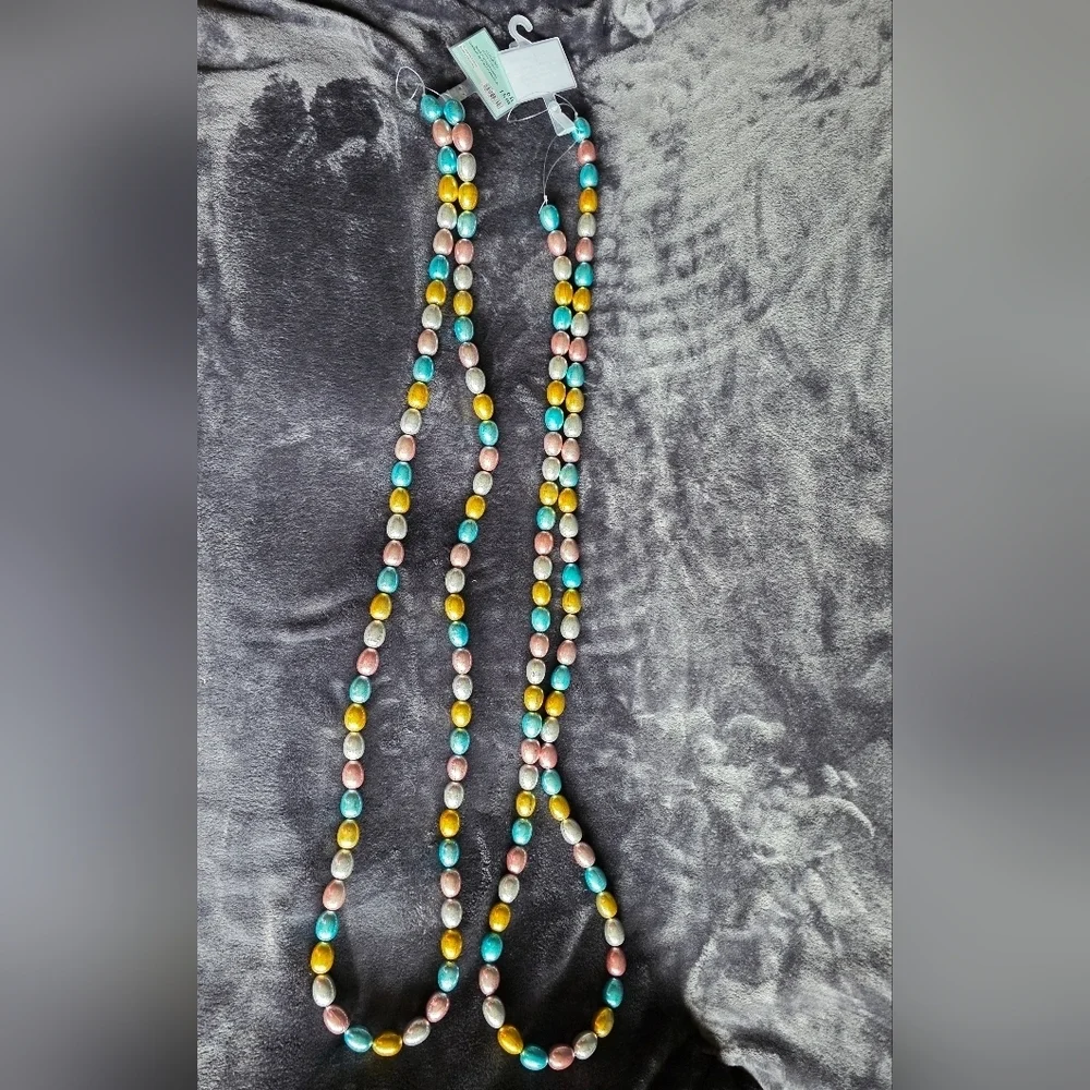 New Ashland 6ft. Easter Small Pearl Egg Garland, multi-color home decor